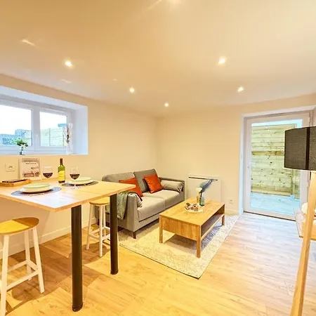 Lejlighed Le Saphir - Parking, Jardin Prive, Hyper-centre & Calme Saint-Brieuc